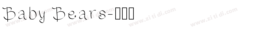 Baby Bears字体转换